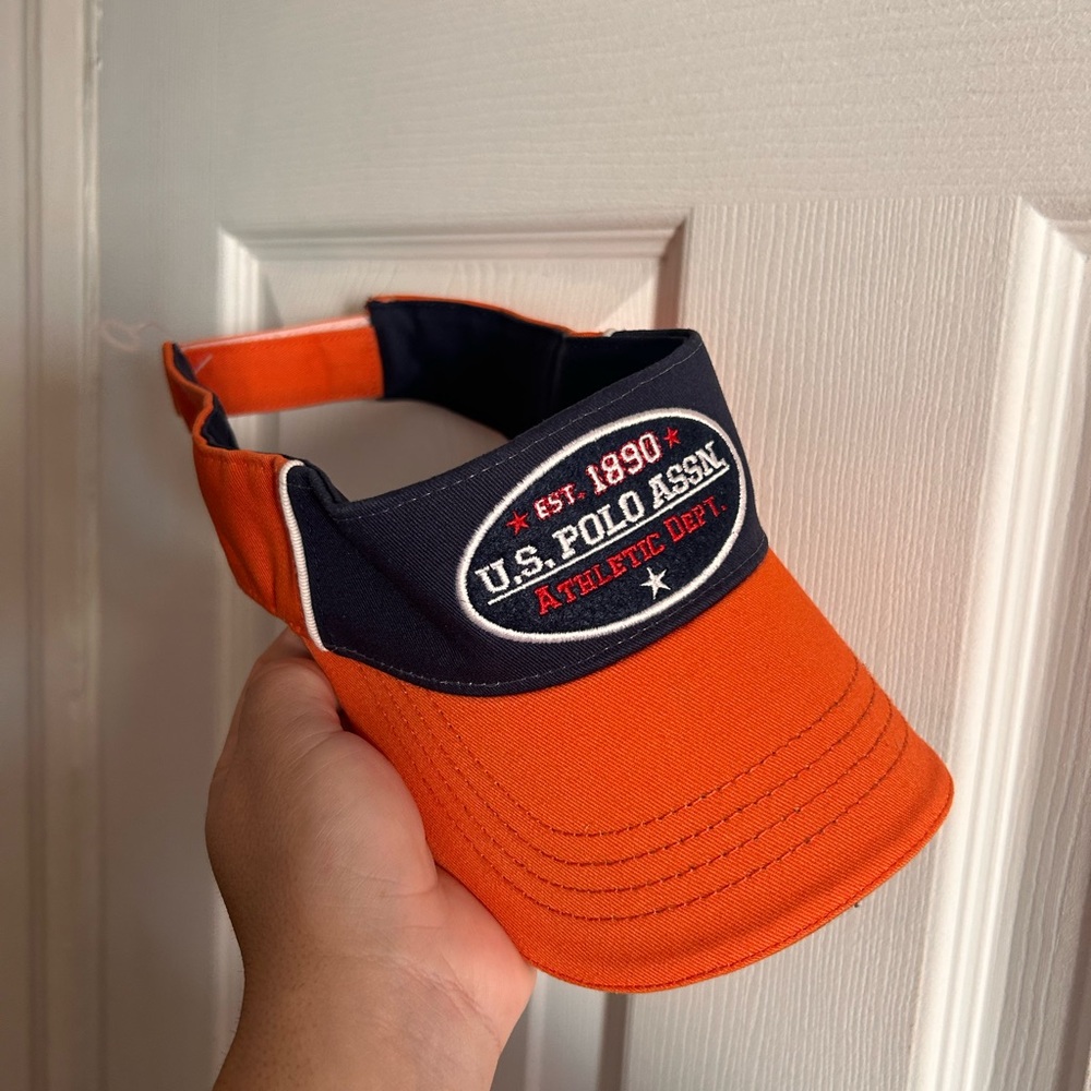 U.S. Polo Assn. vintage Orange and Black Visor